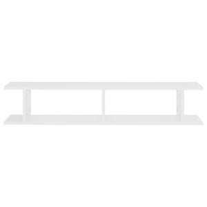 vidaXL Wall Shelf 2 pcs White 105x18x20 cm Engineered Wood