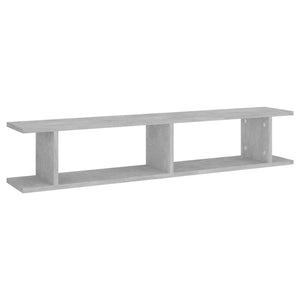 vidaXL Wall Shelf 2 pcs Concrete Grey 105x18x20 cm Engineered Wood