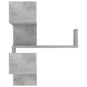 vidaXL Wall Corner Shelf 2 pcs Concrete Grey 40x40x50 cm Engineered Wood