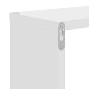 vidaXL Wall Shelf 2 pcs High Gloss White 50x15x50 cm Engineered Wood