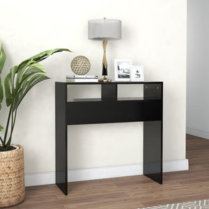 vidaXL Console Table Black 78x30x80 cm Engineered Wood