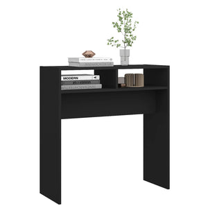 vidaXL Console Table Black 78x30x80 cm Engineered Wood