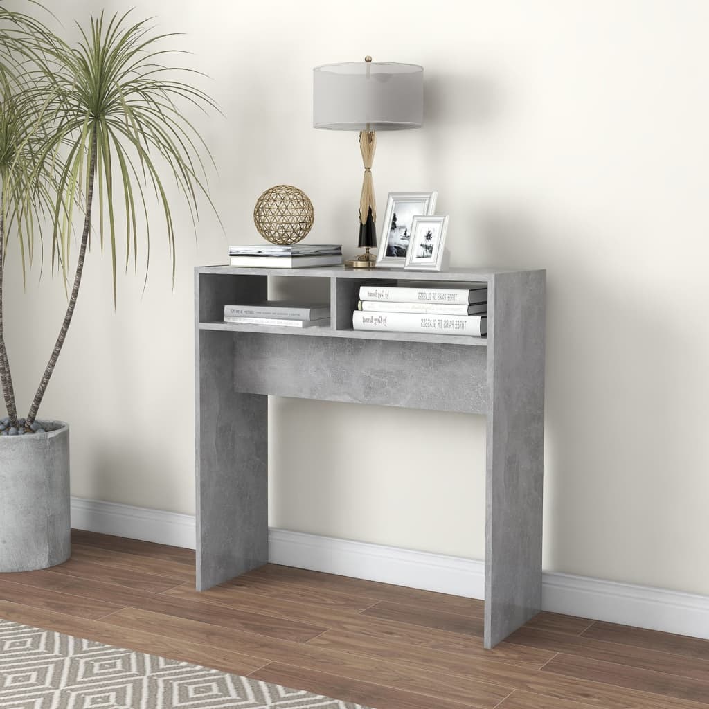 vidaXL Console Table Concrete Grey 78x30x80 cm Engineered Wood