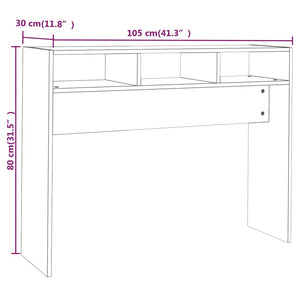 vidaXL Console Table Sonoma Oak 105x30x80 cm Engineered Wood