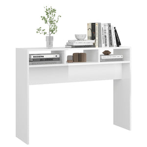 vidaXL Console Table High Gloss White 105x30x80 cm Engineered Wood