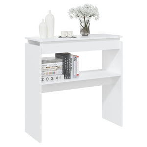 vidaXL Console Table White 80x30x80 cm Engineered Wood