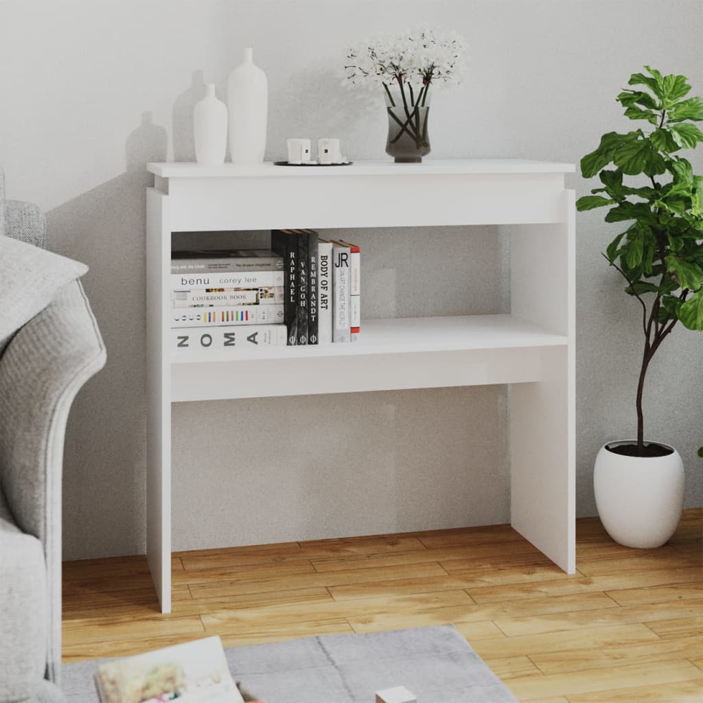 vidaXL Console Table White 80x30x80 cm Engineered Wood