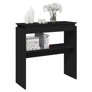 vidaXL Console Table Black 80x30x80 cm Engineered Wood