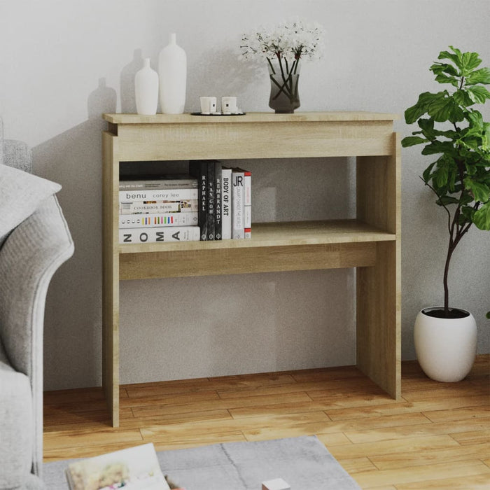 vidaXL Console Table Sonoma Oak 80x30x80 cm Engineered Wood