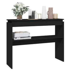 vidaXL Console Table Black 102x30x80 cm Engineered Wood