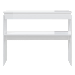 vidaXL Console Table High Gloss White 102x30x80 cm Engineered Wood