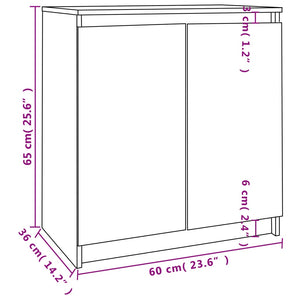 vidaXL Side Cabinet Honey Brown 60x36x65 cm Solid Pinewood