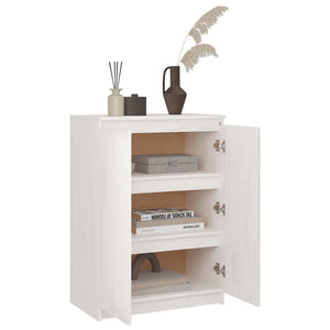 vidaXL Sideboard White 60x36x84 cm Solid Pinewood