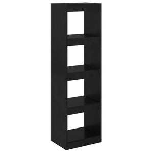 vidaXL Book Cabinet Room Divider Black 40x30x135.5 cm Pinewood