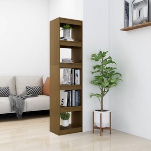 vidaXL Book Cabinet/Room Divider Honey Brown 40x30x167.5 cm Solid Pinewood