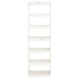vidaXL Book Cabinet/Room Divider White 60x30x199.5 cm Solid Wood Pine