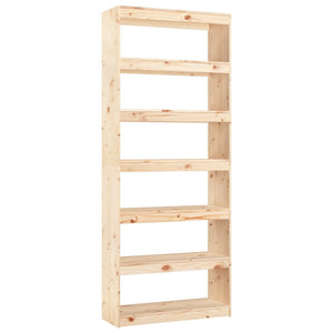 vidaXL Book Cabinet/Room Divider 80x30x199.5 cm Solid Wood Pine