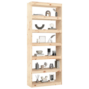 vidaXL Book Cabinet/Room Divider 80x30x199.5 cm Solid Wood Pine