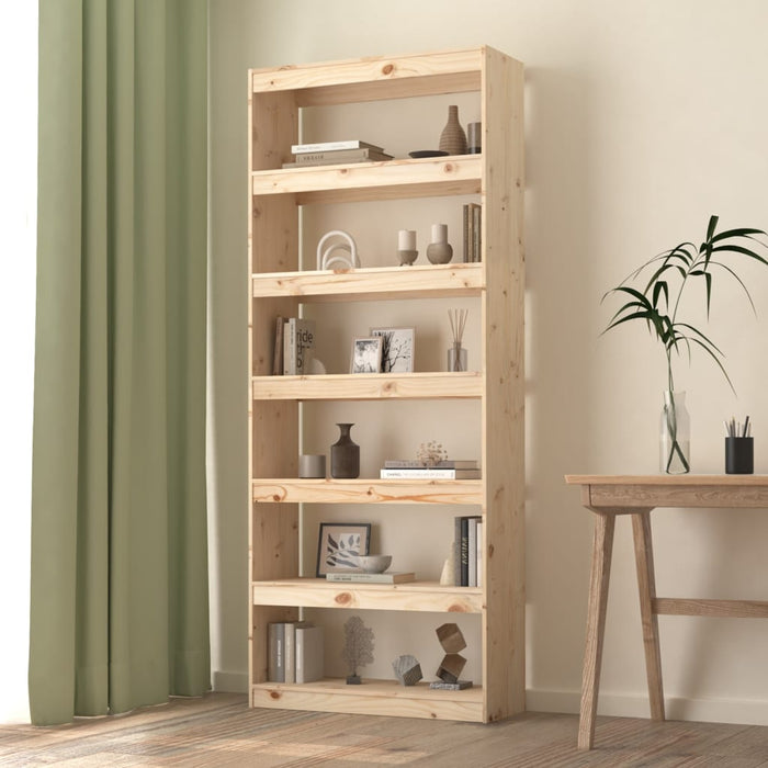 vidaXL Book Cabinet/Room Divider 80x30x199.5 cm Solid Wood Pine