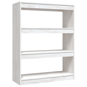 vidaXL Book Cabinet/Room Divider White 100x30x103 cm Solid Pinewood