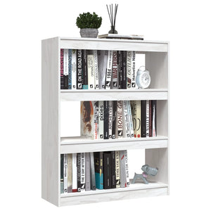 vidaXL Book Cabinet/Room Divider White 100x30x103 cm Solid Pinewood