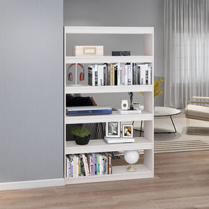 vidaXL Book Cabinet/Room Divider White 100x30x167.5 cm Solid Pinewood