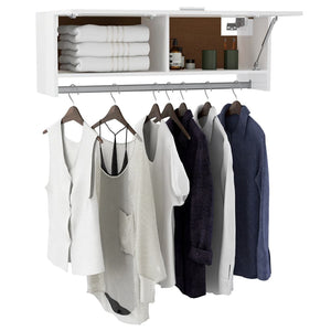 vidaXL Wardrobe High Gloss White 100x32.5x35 cm Engineered Wood