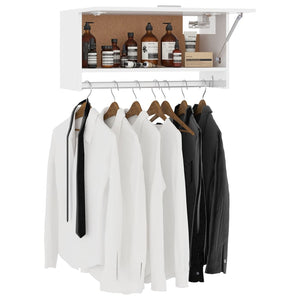 vidaXL Wardrobe High Gloss White 70x32.5x35 cm Engineered Wood