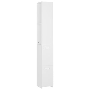 vidaXL Bathroom Cabinet White 25x26.5x170 cm Engineered Wood