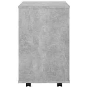 vidaXL Rolling Cabinet Concrete Grey 46x36x59 cm Engineered Wood