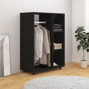 vidaXL Wardrobe Black 80x40x110 cm Engineered Wood