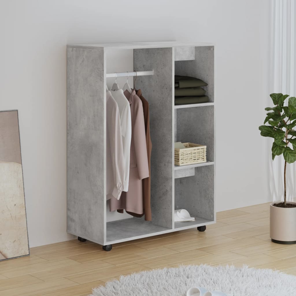 vidaXL Wardrobe Concrete Grey 80x40x110 cm Engineered Wood