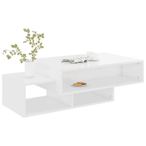 vidaXL Coffee Table High Gloss White 105x55x32 cm Engineered Wood