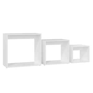 vidaXL Nesting Tables 3 pcs White Engineered Wood