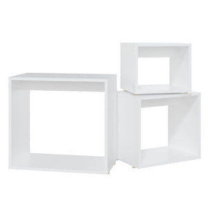 vidaXL Nesting Tables 3 pcs White Engineered Wood