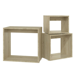 vidaXL Nesting Tables 3 pcs Sonoma Oak Engineered Wood