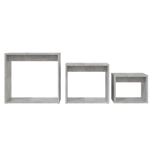 vidaXL Nesting Tables 3 pcs Concrete Grey Engineered Wood