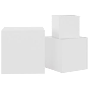 vidaXL Side Tables 3 pcs White Engineered Wood