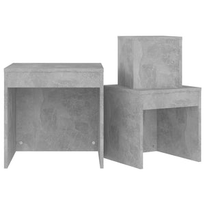 vidaXL Nesting Tables 3 pcs Concrete Grey Engineered Wood