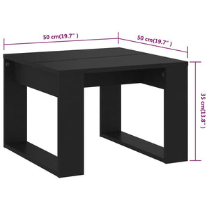 vidaXL Side Table Black 50x50x35 cm Engineered Wood