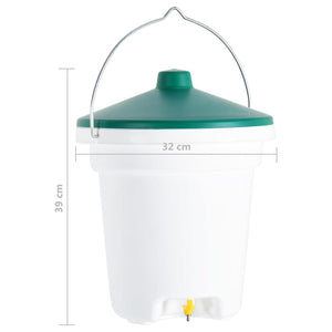 vidaXL Poultry Drinker with Nipples 12 L