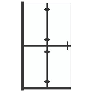 vidaXL Foldable Walk-in Shower Wall Transparent ESG Glass 100x190 cm