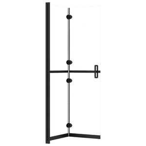 vidaXL Foldable Walk-in Shower Wall Transparent ESG Glass 100x190 cm