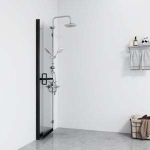 vidaXL Foldable Walk-in Shower Wall Transparent ESG Glass 120x190 cm