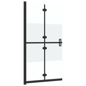 vidaXL Foldable Walk-in Shower Wall Half Frosted ESG Glass 70x190 cm