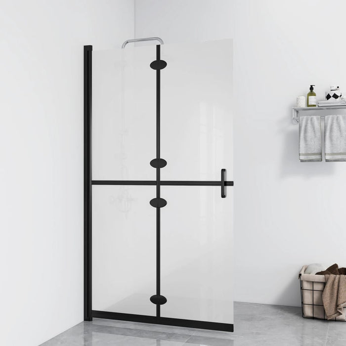 vidaXL Foldable Walk-in Shower Wall Frosted ESG Glass 70x190 cm