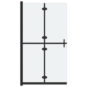 vidaXL Foldable Walk-in Shower Wall Frosted ESG Glass 90x190 cm