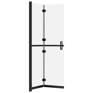 vidaXL Foldable Walk-in Shower Wall Frosted ESG Glass 90x190 cm