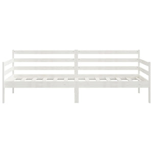 vidaXL Day Bed without Mattress White Solid Wood Pine 90x200cm