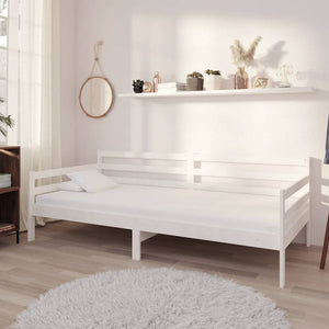 vidaXL Day Bed without Mattress White Solid Wood Pine 90x200cm